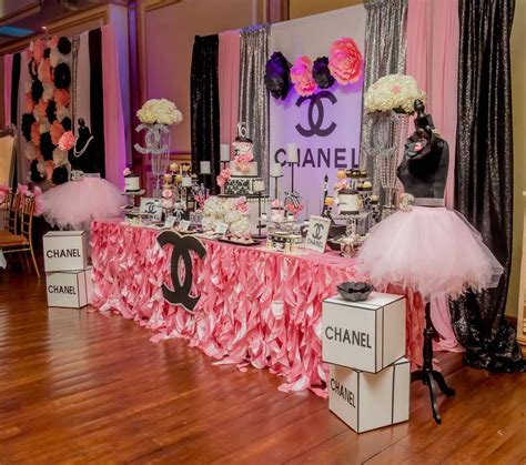 pink and black chanel themed party ideas|Chanel themed outfits.